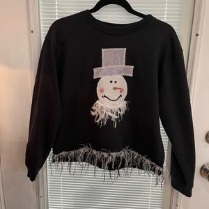 CAT Snowman Light Weight Sweatshirt Large